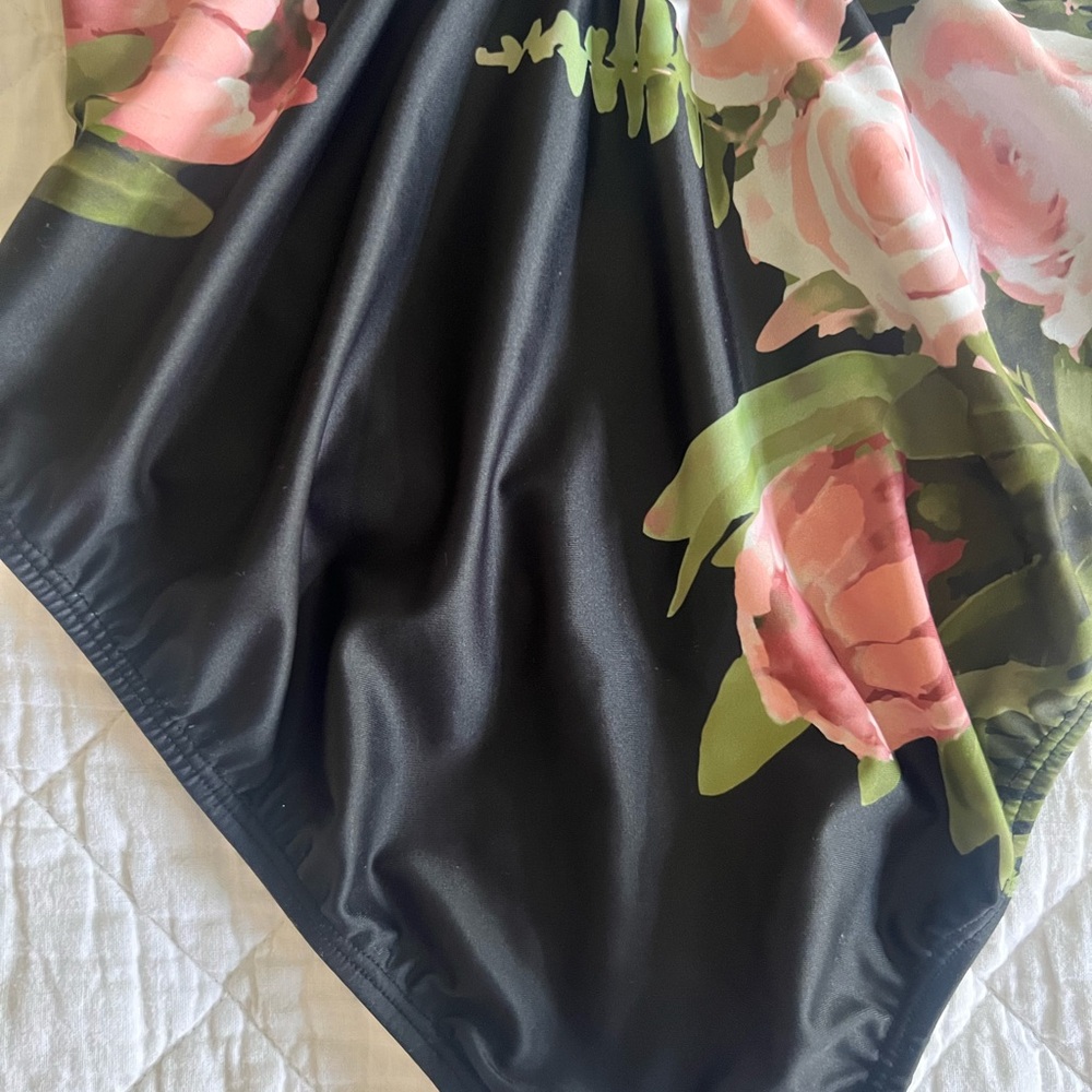 Albion Black Floral One Piece Swimsuit - Picture 6 of 10